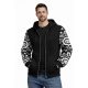 Folk Noir Blackline Hoodie - Black/White 