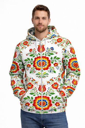 Folk Noir Colourful-Bloom Hood